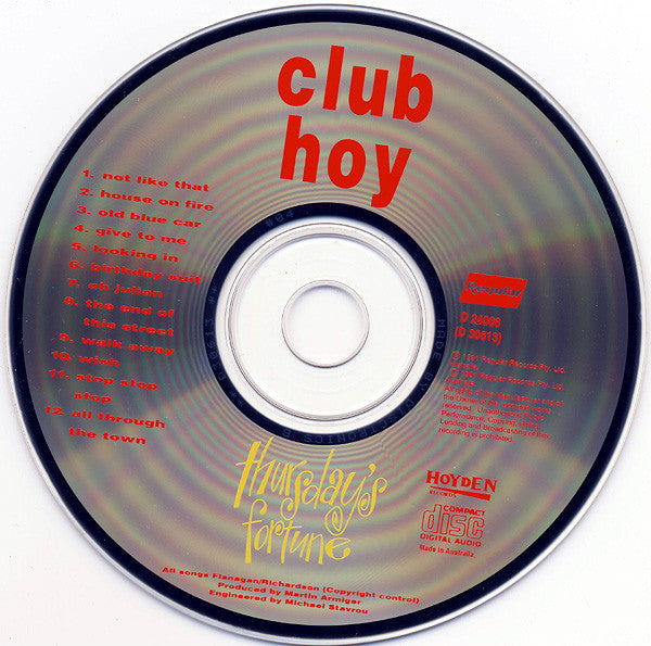 Club Hoy : Thursday's Fortune (CD, Album)