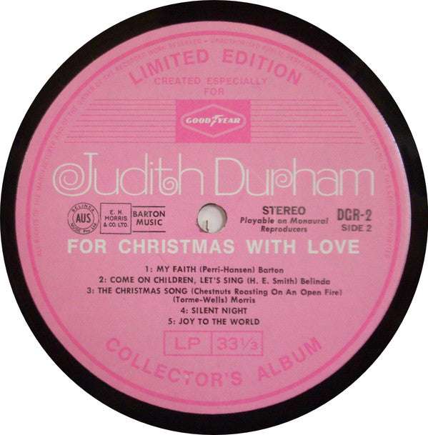 Judith Durham : For Christmas With Love (LP, Album, Ltd)