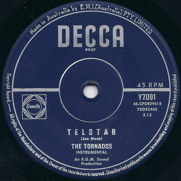 The Tornados : Telstar  (7", Single)