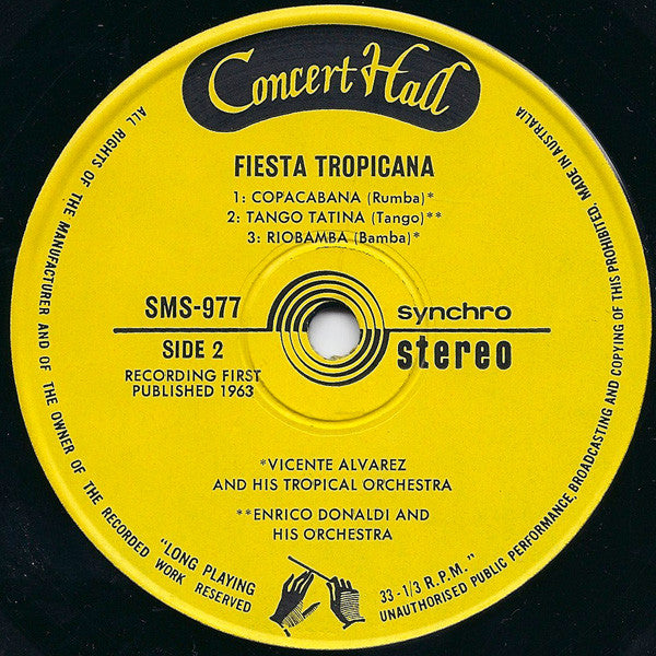 Various : Fiesta Tropicana - Dances From South America (7", EP)