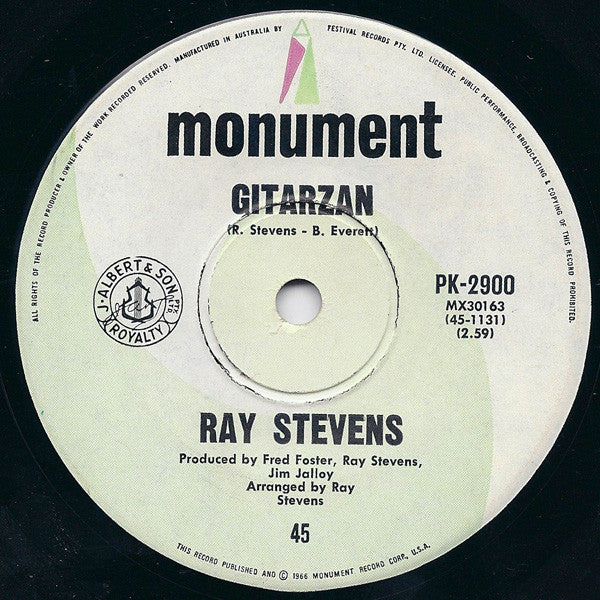 Ray Stevens : Gitarzan (7", Single)