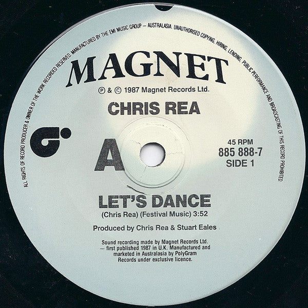 Chris Rea : Let's Dance (7", Single)
