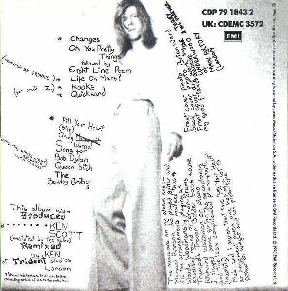 David Bowie : Hunky Dory (CD, Album, RE, RM)