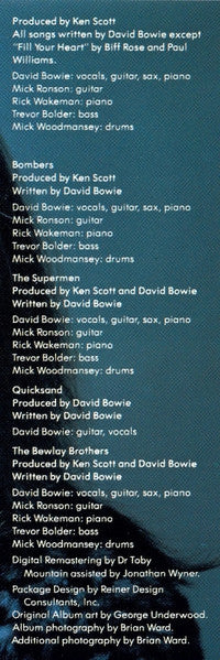 David Bowie : Hunky Dory (CD, Album, RE, RM)