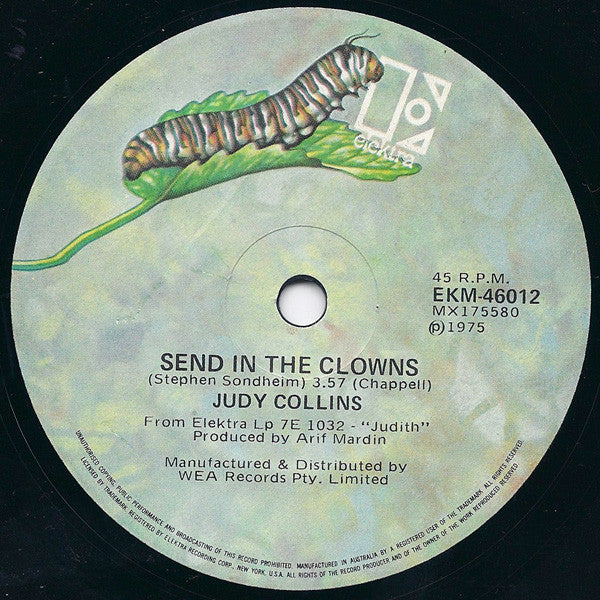 Judy Collins : Send In The Clowns (7", Single)
