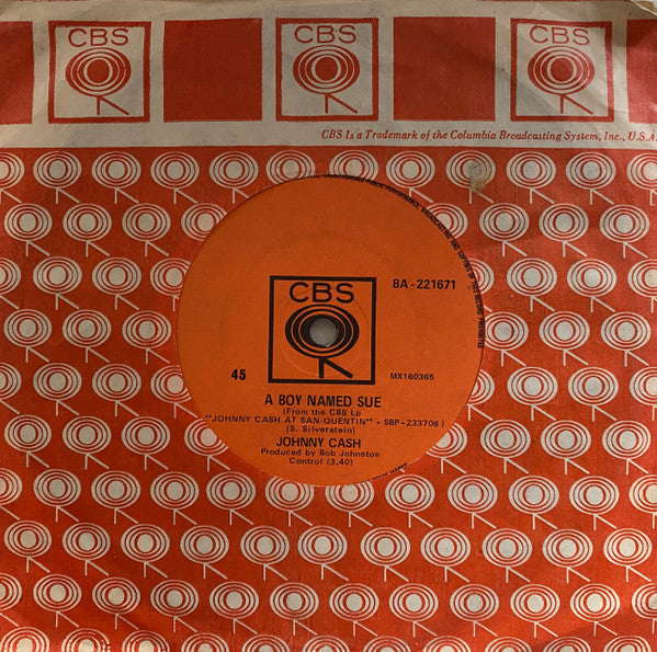 Johnny Cash : A Boy Named Sue (7")