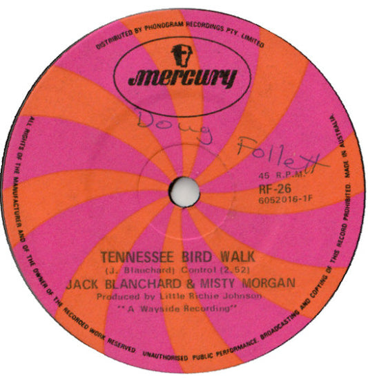 Jack Blanchard & Misty Morgan : Tennessee Bird Walk (7", Single)