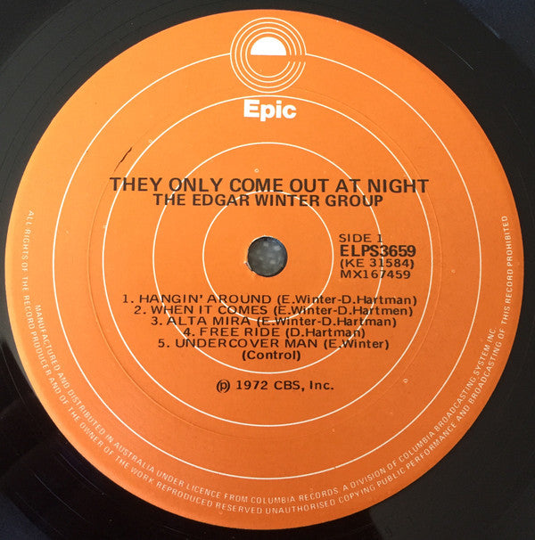 The Edgar Winter Group : They Only Come Out At Night (LP, Album, Ora)