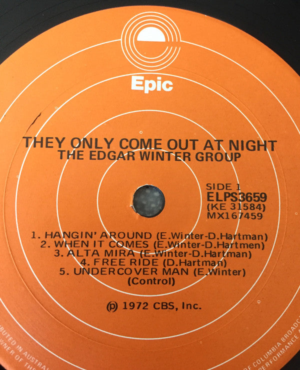 The Edgar Winter Group : They Only Come Out At Night (LP, Album, Ora)
