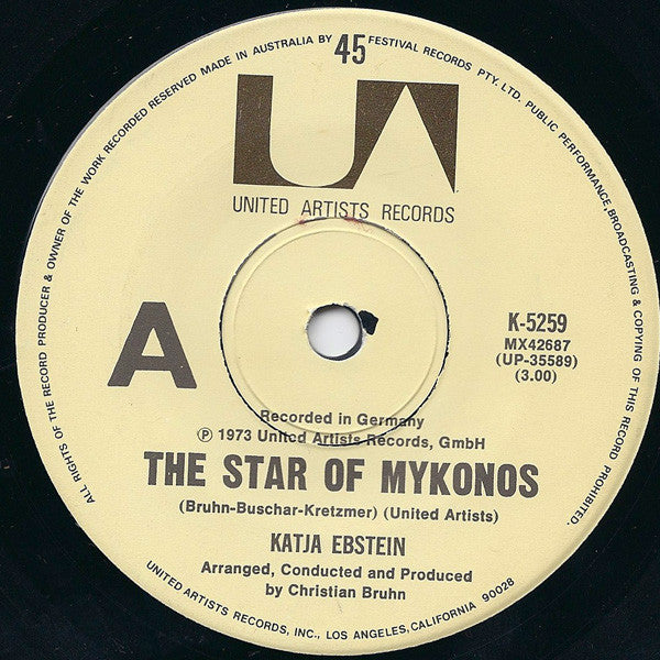 Katja Ebstein : The Star Of Mykonos (7", Single)