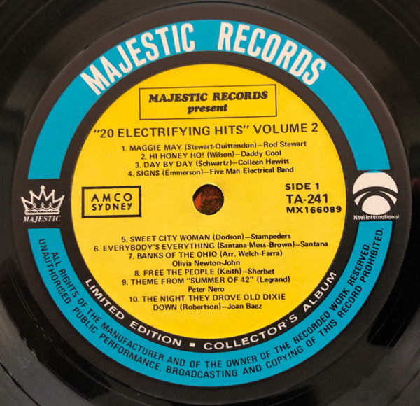 Various : 20 Electrifying Hits Vol. 2 (LP, Comp, Ltd)