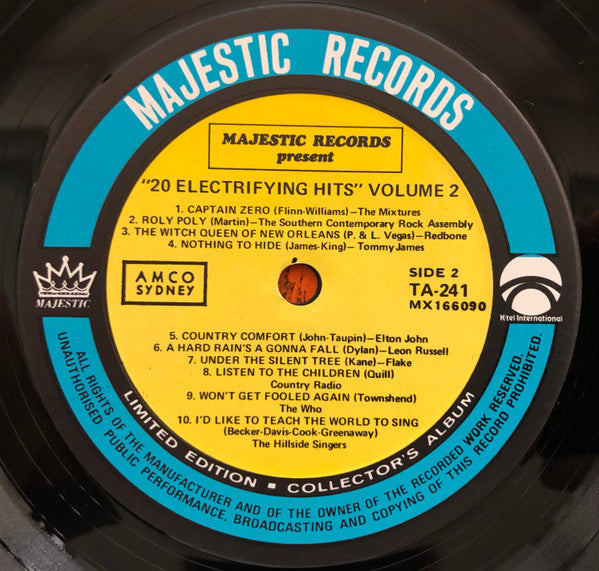 Various : 20 Electrifying Hits Vol. 2 (LP, Comp, Ltd)