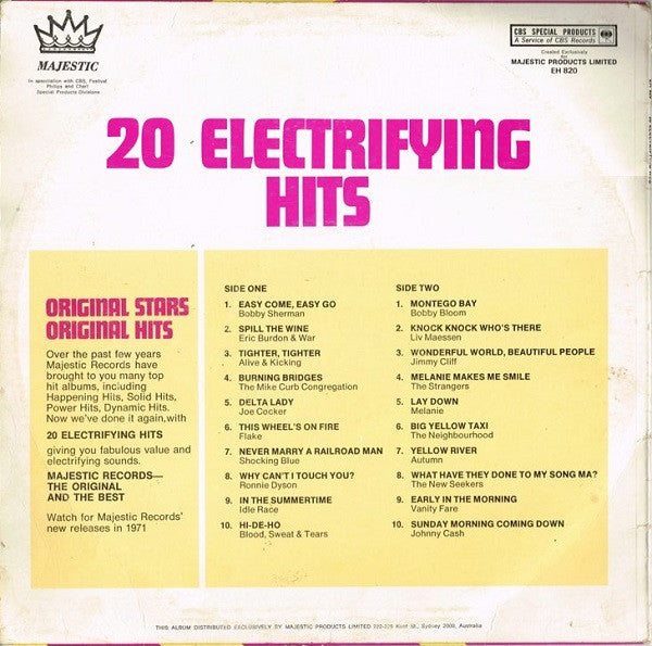 Various : 20 Electrifying Hits (LP, Comp, Ltd)