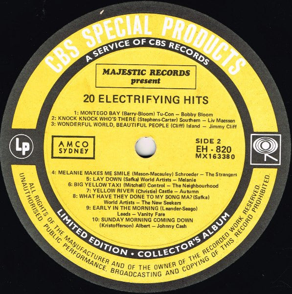 Various : 20 Electrifying Hits (LP, Comp, Ltd)