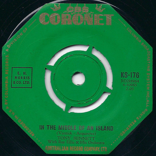 Tony Bennett With Ray Ellis And His Orchestra : I Am / In The Middle Of An Island (7", Single)