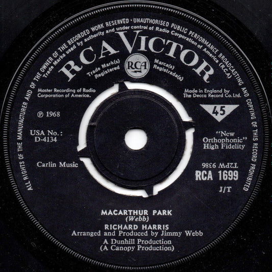 Richard Harris : MacArthur Park (7", Single)