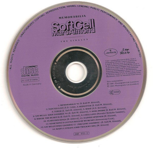 Buy Soft Cell / Marc Almond : Memorabilia - The Singles (CD, Comp