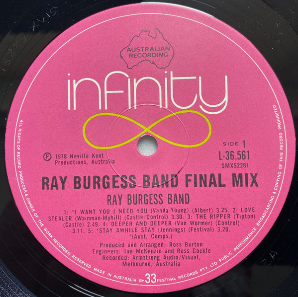 Ray Burgess Band : Final Mix (LP, Album)