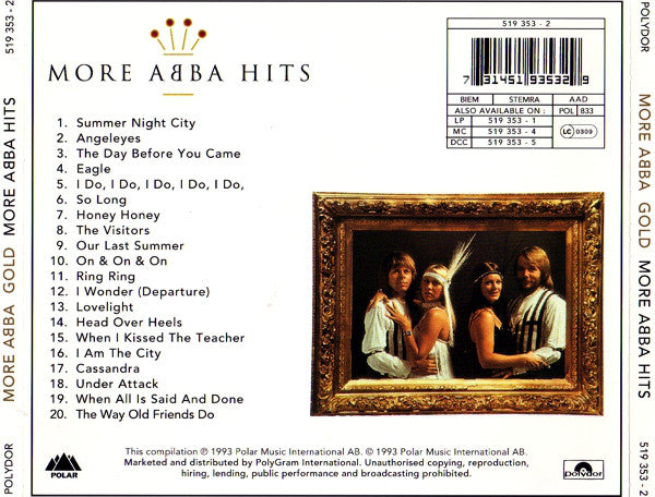 ABBA : More ABBA Gold (More ABBA Hits) (CD, Comp, RM)