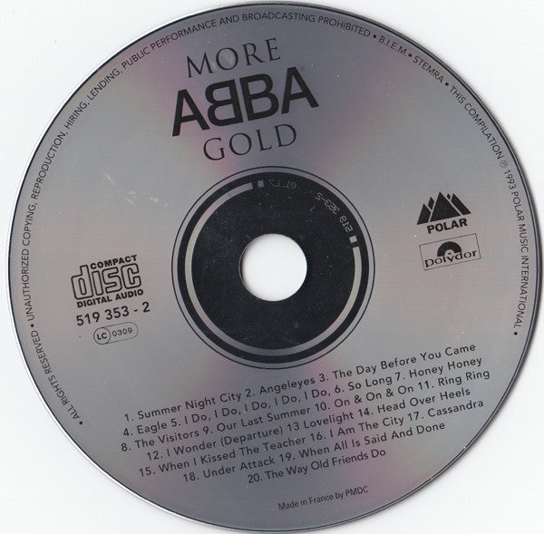 ABBA : More ABBA Gold (More ABBA Hits) (CD, Comp, RM)