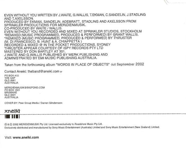 Aneiki : Even Without You (CD, Single)