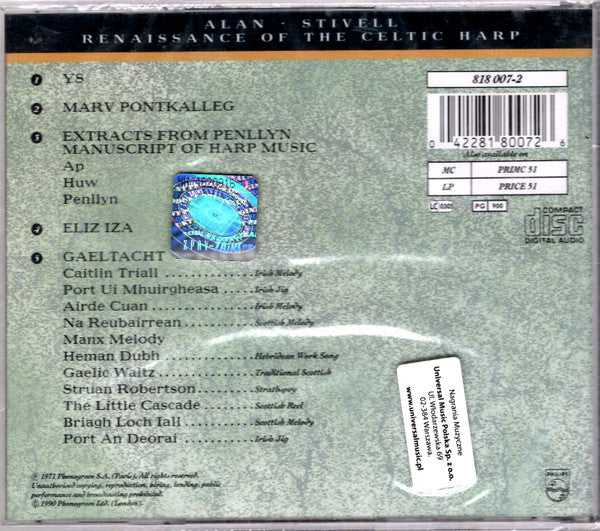 Alan Stivell : Renaissance Of The Celtic Harp (CD, Album, RE)