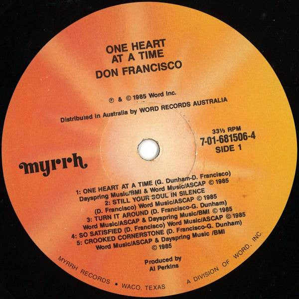 Don Francisco (2) : One Heart At A Time (LP, Album)