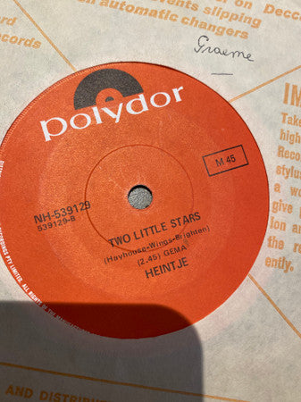 Heintje : I Am Your Little Boy / Two Little Stars (7", Single)