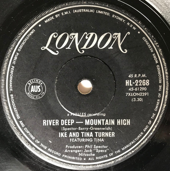 Ike & Tina Turner Featuring Tina Turner : River Deep - Mountain High (7", Single)