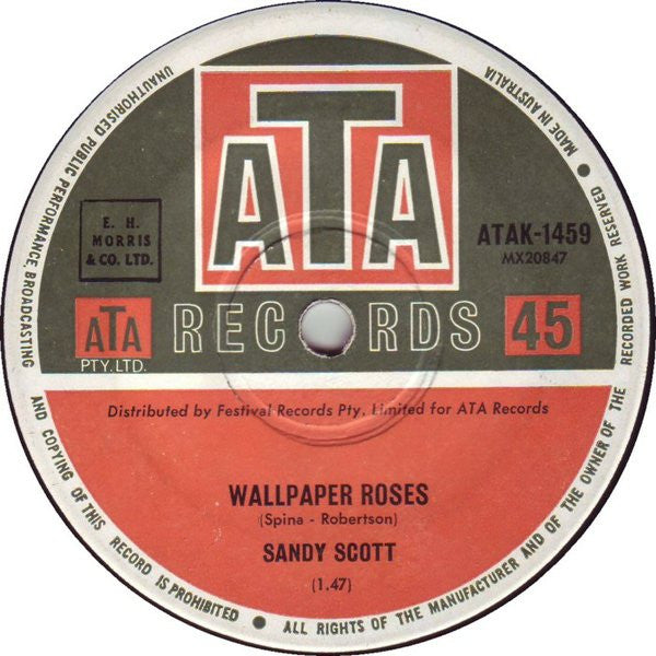 Sandy Scott (2) : Wallpaper Roses (7", Single)