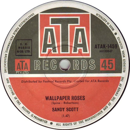 Sandy Scott (2) : Wallpaper Roses (7", Single)