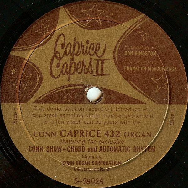 Don Kingston, Franklyn MacCormack : Caprice Capers II (7")