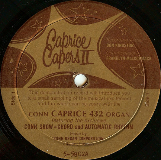 Don Kingston, Franklyn MacCormack : Caprice Capers II (7")