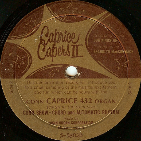 Don Kingston, Franklyn MacCormack : Caprice Capers II (7")
