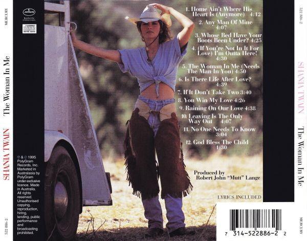 Shania Twain : The Woman In Me (CD, Album)