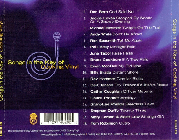 Various : Songs In The Key Of Cooking Vinyl (CD, Comp)