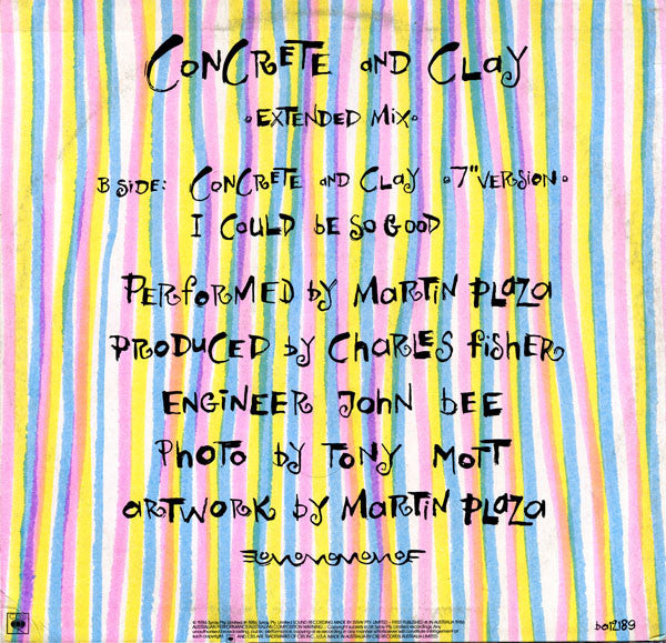 Martin Plaza : Concrete And Clay (12", Single)