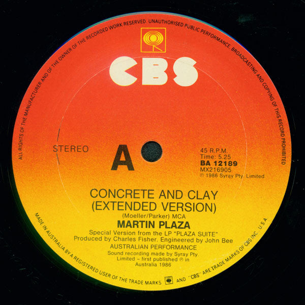 Martin Plaza : Concrete And Clay (12", Single)
