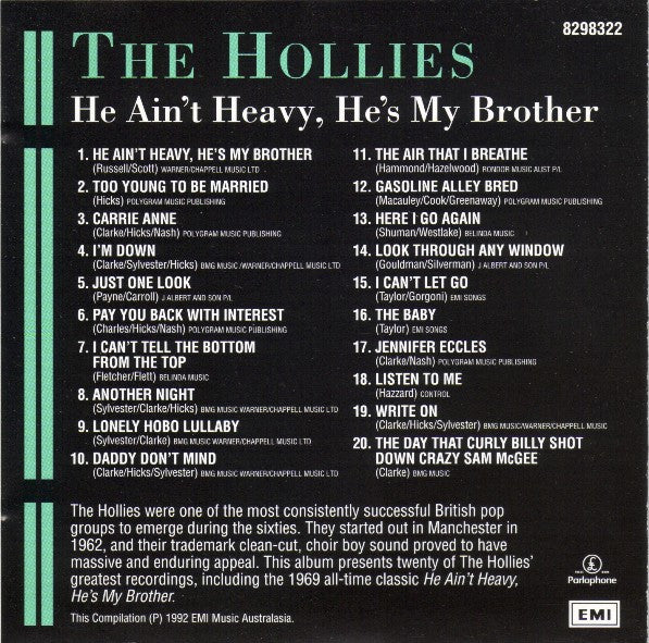 The Hollies : He Ain't Heavy, He's My Brother (CD, Comp)