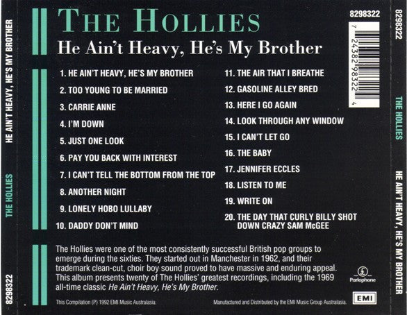 The Hollies : He Ain't Heavy, He's My Brother (CD, Comp)