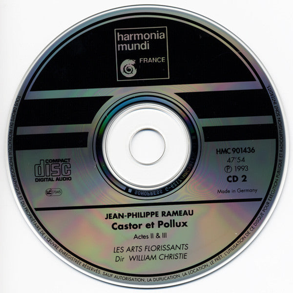 Jean-Philippe Rameau - Les Arts Florissants, William Christie : Castor & Pollux (3xCD, Album + Box, Sli)