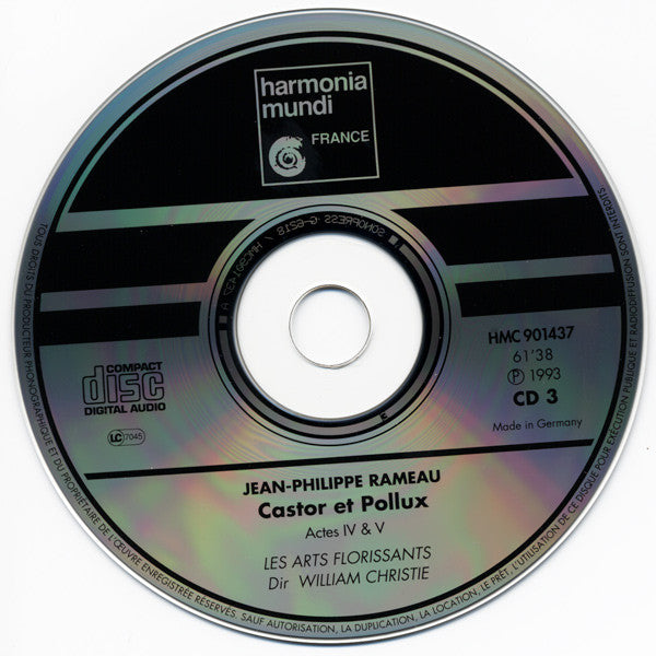 Jean-Philippe Rameau - Les Arts Florissants, William Christie : Castor & Pollux (3xCD, Album + Box, Sli)