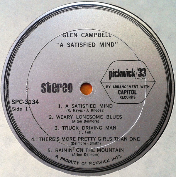 Glen Campbell : A Satisfied Mind (LP, Comp)