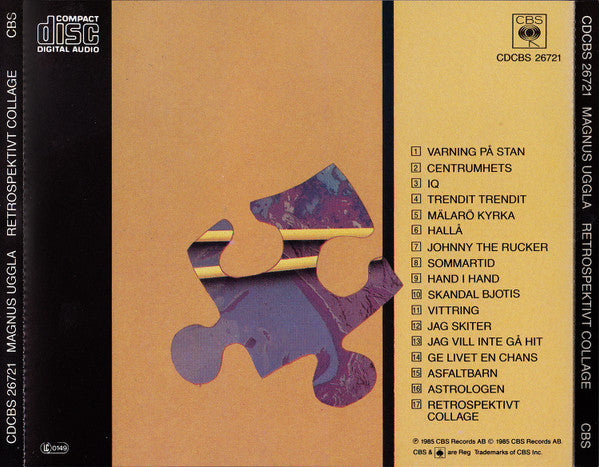 Magnus Uggla : Retrospektivt Collage 75-85 (CD, Comp)