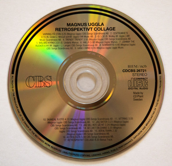 Magnus Uggla : Retrospektivt Collage 75-85 (CD, Comp)