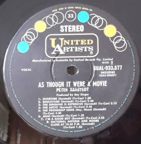 Peter Sarstedt : As Though It Were A Movie (LP, Album)