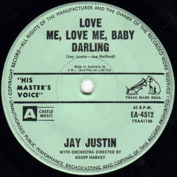 Jay Justin : Proud Of You  (7", Single)