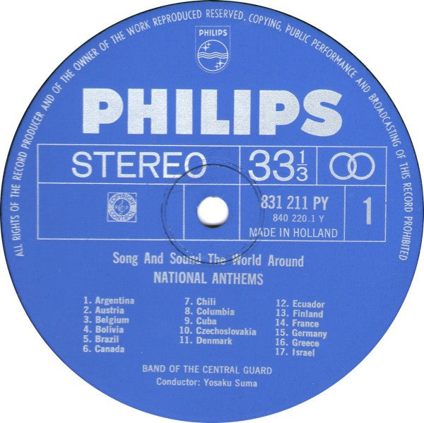 Yosaku Suma, Band Of The Central Guard* : National Anthems (LP)