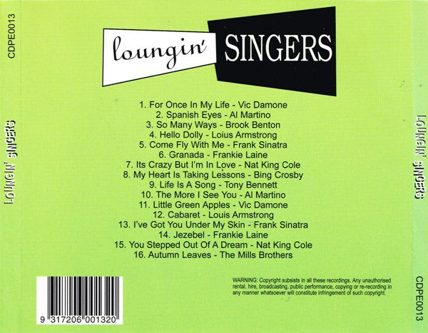 Various : Loungin' Singers (CD, Comp)