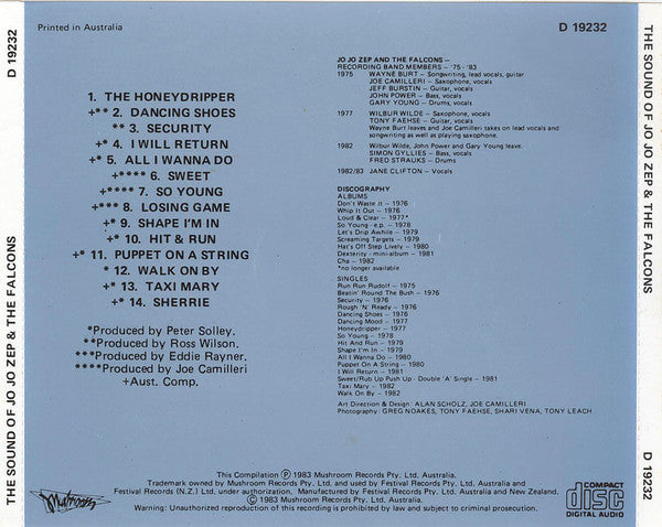 Jo Jo Zep and the Falcons : The Sound Of Jo Jo Zep & The Falcons (CD, Album, Comp, RE)